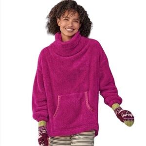 NWOT Sundance Sasha Fleece Pullover Sweatshirt Oversized Teddy Sweater Medium